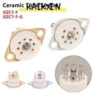KAIKXIN 1Pcs Ceramic Tube Socket, DIY PCB Mount Valve Base,  Tin-Plated 7Pin B7G GZC7-F GZC7-F-G for