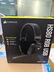 CORSAIR HS80 RGB 有線遊戲耳機