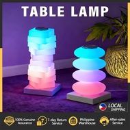 Cube Rainbow Colorful Night Light Macaron Ambient Lamp Table Lamp for Kids' Room Decorative Light