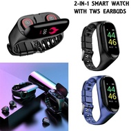 Details about 2 in1 Smart Bracelet Watch with TWS Earphone Heart Rate Monitor Fitness Headsets