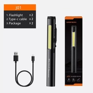 SUPERFIRE J01 LED Torch Light Rechargeable (LED/COB/UV/Red laser) Super Bright Work Light Waterproof