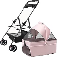 Pet Cart 3-in-1 Multi-function Dog Cat Folding Lightweight Traveling Trolley Dog Trolley with Cup Ho