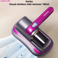 Konka Visual Wireless mite remover Instrument 180ml cordless Mite Removal Instrument KCMY-2901-T Handheld Bed Vacuum Cleaner Household Handheld Dust cleaning Powerful Mite Removal Dust Collector Gift Hot Air Dehumidification
