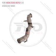 HMD Stainless Steel Exhaust System Performance Downpipe for Mercedes Benz C43 2024+ 3.0T with heat s