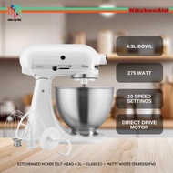 KitchenAid Classic Series 4.3L Tilt-Head Stand Mixer 5K45SSB (White, White Matte, Black Matte) - 5K4