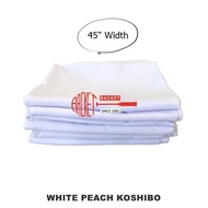 White Peach Koshibo Fabric 45" Width or Kain Putih Koshibo Bidang 45"