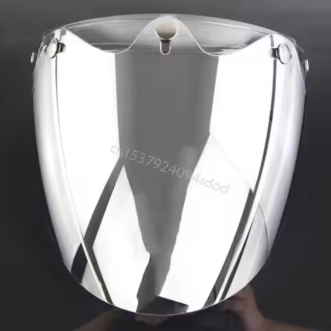 Motor Open Face Helmet Visor 3-snap Design for Scratch Resistant UV Protected D7WD