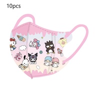 Hourser kids mask 50pcs cartoon kuromi mask cinnamoroll Pochacco melody 4ply protection duckbill fac