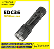 NITECORE ใหม่ EDC35 USB-C สามารถชาร์จไฟ LED Nitelab UHI 40ได้สูงสุด5000ไฟฉาย LED พร้อมแบตเตอรี่6000 MAh ในตัว