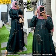 Fasya #3 jumbo maxy maxi dress bahan kaos denim diana