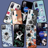 TPU Casing Samsung Galaxy A9 A6 A8 Plus 2018 A6+ A8+ + A6Plus A8Plus Soft Silicone A-LB20 Creative Design Art Nasa Astronaut Moon Phone Cover Case Fashion