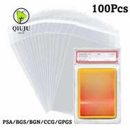 QIUJU 100 Sheets PSA BGS Slab Sleeve, Waterproof Strong PSA BGS Card Brick Film, High Quality Transp