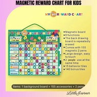 Magnetic Reward Chart for Kids –Behavior Responsibility Board |155 Accessories+2 Pens |Reward Chart