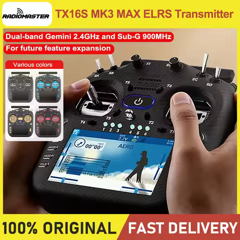 Radiomaster TX16S MK3 MAX with AG02 Metal Gimbals, ELRS 2.4GHz 16CH Radio Transmitter for FPV Racing
