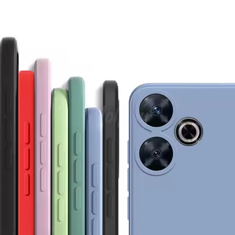 For Xiaomi POCO M6 Case Liquid Silicone Plain Rubber TPU Protector Case POCO M6 Cover TPU Phone Cove