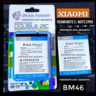 Battery Xiaomi BM46 Baterai Batre Xiaomi Redmi Note 3 Redmi Note 3 Pro BM46 Double Power 2ic Brain Power