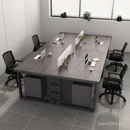 Table Chair 2 Combination Electric Desk Staff Desk Four-Person Simple Office Staff Furniture Factory
