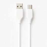 Ewent USB A to USB-C Cable 1m White PD Cable 60W (20V/3A) + Data Transfer 480Mbps PVC Fast Charge fo
