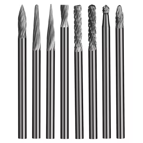 Dental LaboratoryTungsten Steel Carbide Burrs Single And Double Slot Drill Polisher Size 2.35*2.35mm