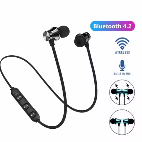 Magnetic Wireless Bluetooth Earphone New Neckband in-Ear True Wireless Stereo Sport Earbuds Headphon