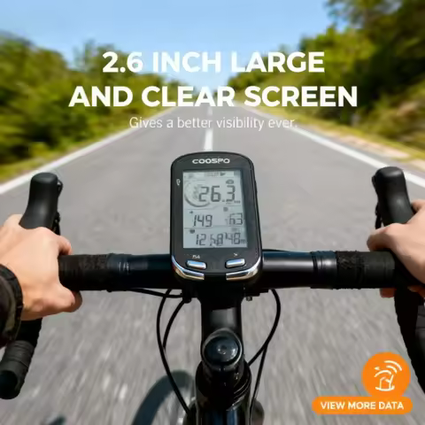 COOSPO CS300 GPS Bike Computer 2.6" Dual-Band ANT+/BT5.0 IPX7 Altimeter Strava Sync vs Bryton