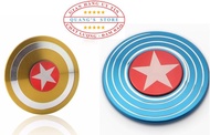 Bộ 2 Con quay Fidget Spinner Khiên Đội Trưởng Mỹ Captian America cao cấp ( Màu Xanh và Vàng ) + Kèm 