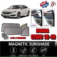 HONDA CIVIC 2016 - 2019 MAGNETIC SUNSHADE - 6 PCS