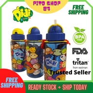 Botol Air Didi & Friends Tritan Water Bottle with Straw, botol air budak tupperware botol air budak 