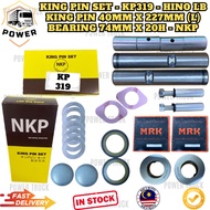 KING PIN SET - KP319 - HINO LB KING PIN 40MM X 227MM (L) BEARING 74MM X 20H - NKP