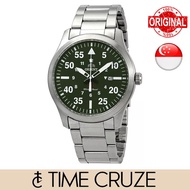 [Time Cruze] Orient Analog Quartz SP Flight Stainless Steel Green Dial Men Watch FUNG2001F0 FUNG2001F