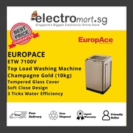 EuropAce ETW 7100V / IMK + Dealers 10kg Top Load Washing Machine - CHAMPAGNE GOLD