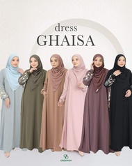 GHAISA DRESS BY GREENISM | GAMIS POLOS VARIASI MOTIF BORDIR | GAMIS GREENISM TERBARU 2023