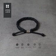 Premium Paracord Bracelet Braided Casual Men's Women's Unisex Couple Black Plain 550lbs Adjustable B