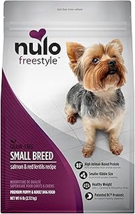 Nulo Freestyle Small Breed Dog Food, Premium Adult and Puppy Grain-Free Dry Smaller Sized Kibble Food, with BC30 Probiotic for Healthy Digestion Support, 6 Pound (Pack of 1)