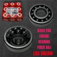 EX5/WAVE100 FAG CRANK SHAFT OPEN FIBER BEARING SET (2 PCS)