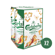 嘉士伯 - 醇滑嘉士伯 啤酒 - Pilsner - 500ml x 4罐 x2 (新舊包裝隨機發送)