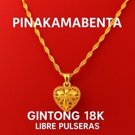 18K Saudi Gold Pawnable Necklace for Woman Earrings Necklace Fashion for Women Jewelry