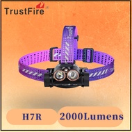 Trustfire H7R USB Rechargeable Headlamp 2000 Lumen Red White LED Work Light 4000K CRI95 Head with Sp