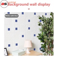 BS Self-adhesive Waterproof Moisture-proof 3D Wall Sticker Tile Brick Wall Sticker Foam Panel Wallpaper Bedr