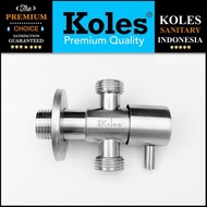 KOLES 306 Double Branch Stop Faucet Stainless Steel SUS 304 Water Faucet