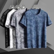 【M-4XL】Men Tshirt 4 Color Casual Loose Oversize T Shirt Men Quick Dry Breath Sport Short Sleeve T Sh