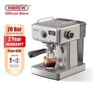 HiBREW 20Bar Semi Automatic Espresso Coffee Machine Temperature Adjustable 58mm Portafilter Cold/Hot Coffee Maker Metal CaseH10A