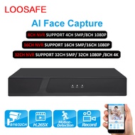 LOOSAFE 5MP HD 8CH 16CH 32CH NVR Mạng Video Recorder h.265x P2P HDMI CCTV NVR IP Camera cho an ninh 