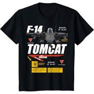 Children's T-Shirt F-14 Tomcat Naval Fighter Jet Diagram Graphic T-Shirt