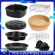 Square Air Fryer Accessories 9 Inch, for Cosori Ninja Phillips Tower Instant Pot Tefal Etc 5.6-8.3L 