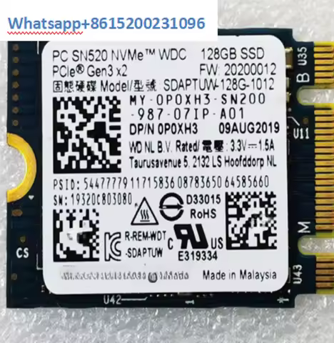 second-hand SN520 256G M.2 2230 PCIe NVMe SSD Original solid-state drive for computers