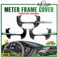 Meter Frame Cover Proton Exora Shining Black Forged Carbon Interior Accessories Garnish Trim