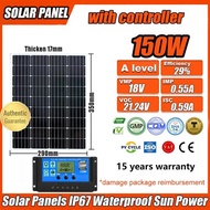 🔥10-year warranty🔥Solar Panel Dual Glass 150W 300W 500 Watts Photovoltaic Solar Module Solar Cell Pa