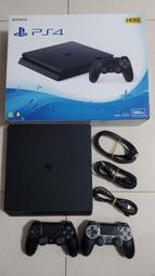 (二手主機)中古 PS4主機 薄型主機 Slim 500G CUH-2017A  共2支二代手把 直購價4150 E