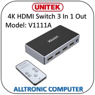 Unitek 4K HDMI Switch 3 In 1 Out Model: V1111A